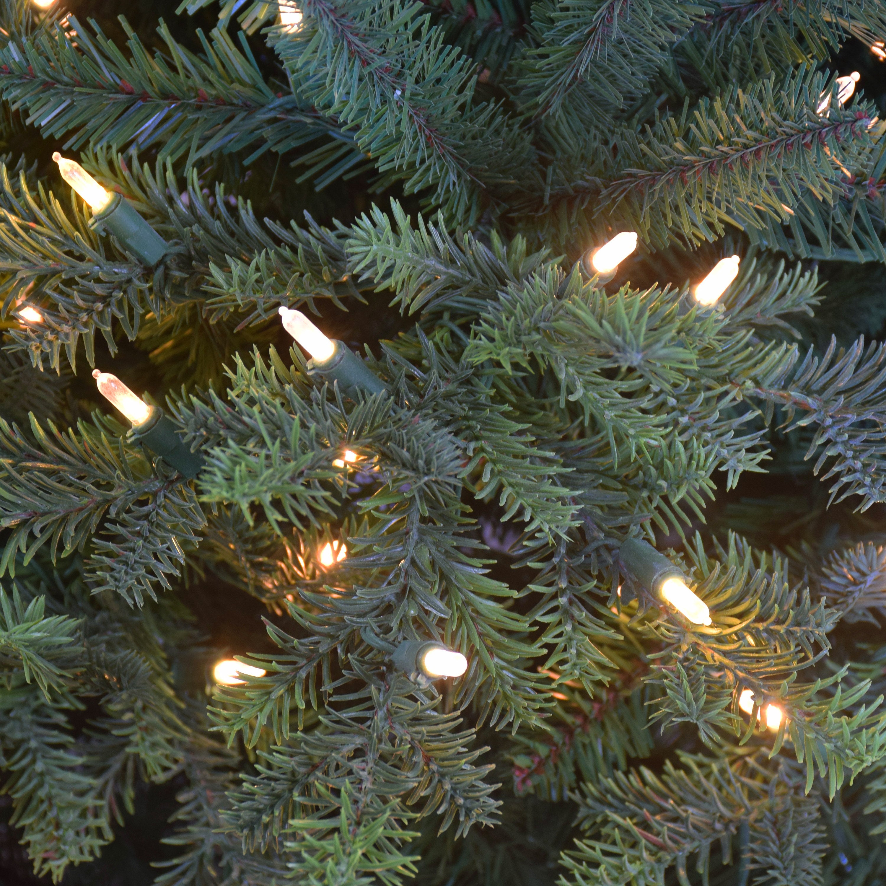 7.5ft Pre-lit Royal Majestic Douglas Fir Downswept Christmas Tree Sure-Lit Pole® 700 Dual Color LED Lights On/Off Foot Pedal Metal Stand Green